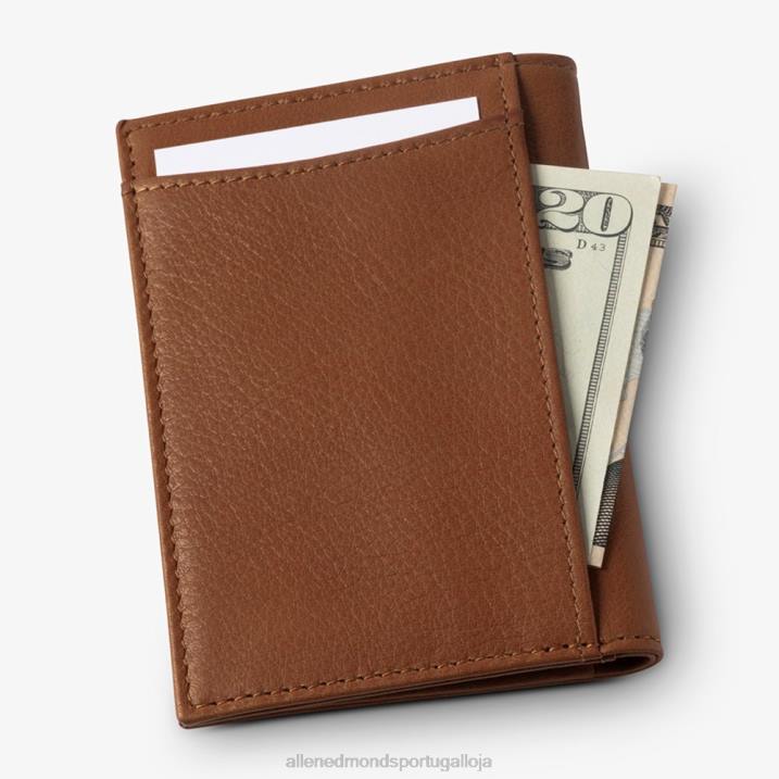 caixa de cartão rfid vachetta com porta-identificação 848L340 marrom unissexAllen Edmonds