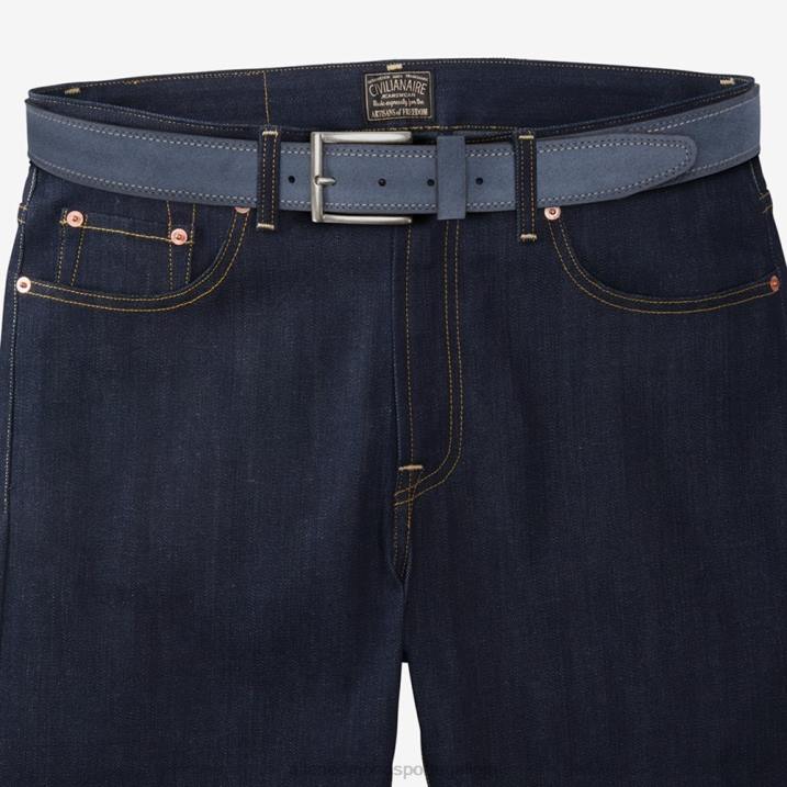 cinto de vestido de camurça bourbon street 848L314 azul denim unissexAllen Edmonds