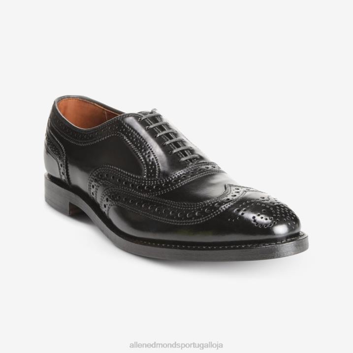sapato social cambridge shell cordovan wingtip 848L324 cordovão preto homensAllen Edmonds