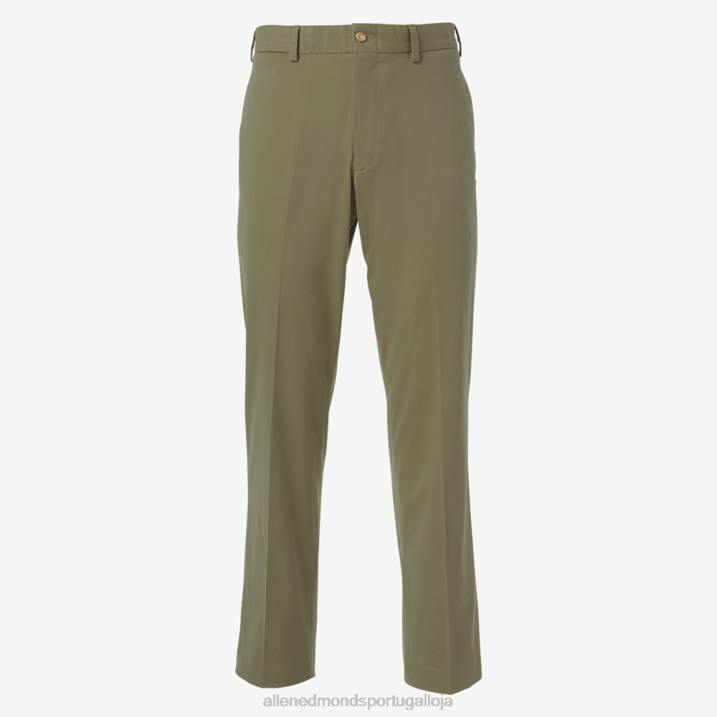 calça cáqui inteligente de ajuste clássico 848L505 Oliva unissexAllen Edmonds